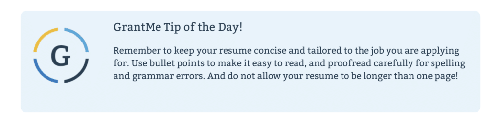 GrantMe Tip of the Day 